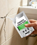 Gutsy Concrete Crack Filler And High Flex Sealant Offers No Sweat Weather Resistant Waterproof Coating being applied to a wall crack.