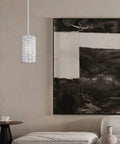Living room with 2 Pack Crystal Pendant Lights For Kitchen Island And Bar Dope Brushed Bronze Finish With Metal Shade