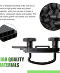 Rooftop Cargo Carrier Mounting Clip Kit With U Bolt Clamp Back Plate Quick Release Strap Protective Pad And Lock Nut For Cars And Vans Outdoor Roof Rack Accessory Black