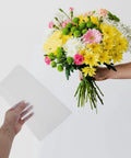 50 Sheets White Solid Color Folding Tissue Paper for Flower Wrapping and Florist Packaging, DIY Crafting, Bouquet Wrap Supplies shown with flowers
