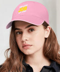 Low Profile Pink Womens Lightweight Cap With Sweatband For All Seasons Ultra Comfortable Fit Breathable Everyday Golf Hat For Sports Travel And Casual Outfits on model