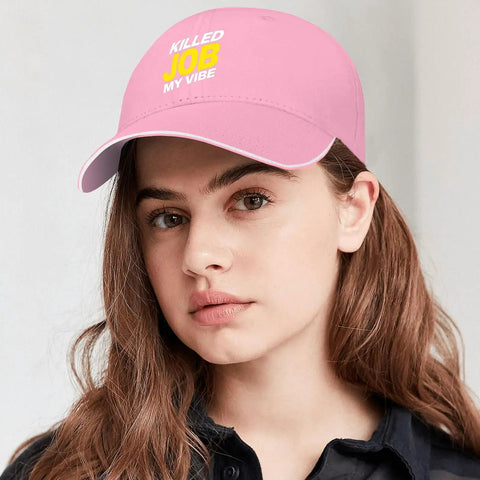 Low Profile Pink Womens Lightweight Cap With Sweatband For All Seasons Ultra Comfortable Fit Breathable Everyday Golf Hat For Sports Travel And Casual Outfits on model
