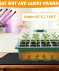Ten Pack Seed Starter Trays With Humidity Domes, 120 Cell Seed Starter Kit For Indoor Greenhouse And Seedlings on heat mat