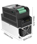 2.2kW VFD Inverter For Textile Machinery With PID Synchronized Control High Speed Spindles Textile Frequency Swing Function Three Control Modes Duty Ready Performance For Precise Voltage Temperature And Tension, black 155x145x82mm
