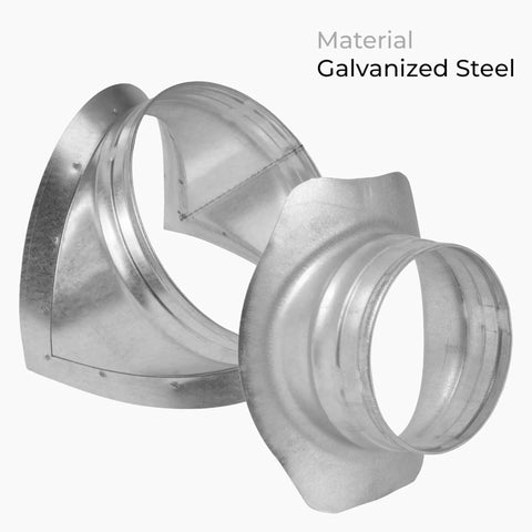 Round 90 Degree Duct Splitter Saddle Takeoff For 8 Inch Duct With 4 Inch Outlet Branch Connector Heavy Duty Galvanized Steel