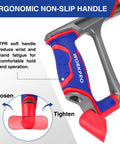 Close-up of ergonomic non-slip TPR handle on 12 Inch Hacksaw With Extra Bi-Metal Blades, Heavy Duty Aluminum Frame, Comfortable Grip