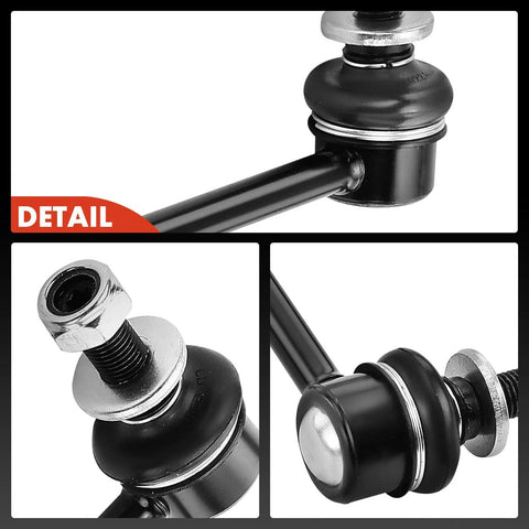 Close-up details of Two Front Sway Bar Link Kit Fits Toyota Lexus Scion Vehicles Including RAV4 Corolla iM Prius Plug In Mirai