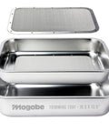 Heavy Duty Stainless Steel Herb Trimming Tray With Detachable 150 Micron Screen, Extra Large Pro Grade 19.5 By 13.5 Inches