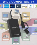 XQD Card Reader With USB 3.0 Dual Type A And Type C, 5Gbps Transfer Speed compatible with various devices shown