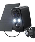 Solar Panel Powered WiFi Outdoor Security Camera Kit With 2K Resolution, Battery Powered Surveillance System, Motion Sensor, Floodlight, Night Vision, IP66 Waterproof