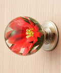 Swanky Resin Crystal Ball Cabinet Knobs Rad Furniture Pulls Durable Metal Wardrobe Handles on a wooden surface.