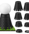 Eight Piece Golf Tees Set For Indoor Simulator And Practice Mat Plastic Tees With Consistent Height From Quarter Inch
