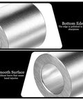 50 Pack Top Shelf Aluminum Wire Rope Sleeves 3/16 Inch Crimping Cable Ferrules showcasing smooth surface and polished edge.