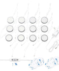 Under Cabinet LED Puck Lights With Dimmer, 12 Pack, Dimmable Cool White 6000K, Hands Free Wave Sensor