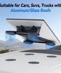 Heavy Duty Four Pack Starlink Mini Gen 3 Magnetic Mount Plates With Rock Solid Self Adhesive Metal Backing For Vehicles Glass Or Aluminum Cab Roofs No Sweat Satellite Dish Setup on aluminum roof.
