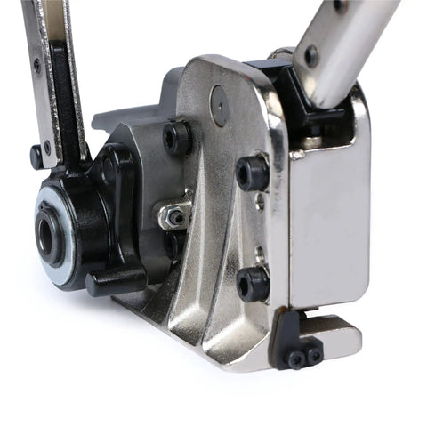Close-up of No Sweat Heavy Duty Manual Steel Strapping Tool showing tensioning mechanism for half inch to three quarter inch bands.