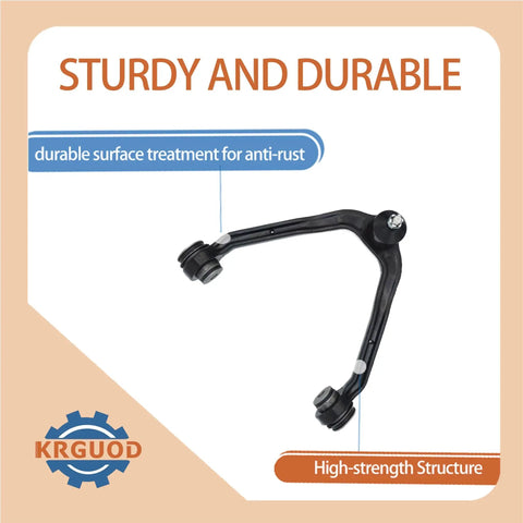 Beefy Front Upper Control Arm With Ball Joint Suspension Kit Fits Chevy Express 1500 GMC Savana 1500 Silverado 1500 Suburban 1500 Tahoe Avalanche 1500 1999 2014 2 Piece Set black steel arm