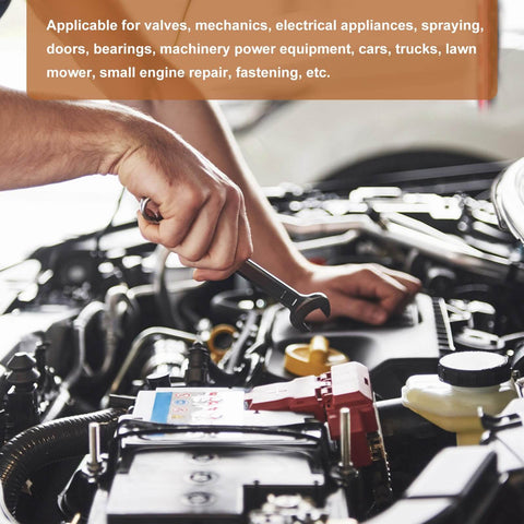 Mechanic using a wrench to adjust components in a car engine, illustrating versatile automotive applications.