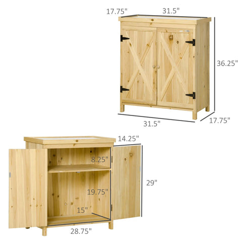 32 Inch Heavy Duty Workshop Cabinet With Galvanized Steel Top And Dual Rolling Shelves Tough As Nails Tool Cabinet featuring wood doors.