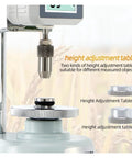 Digital Grain Hardness Tester Sclerometer Durometer Machine with height adjustment tables for precise measurements of grains.