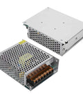 24V DC Power Supply Driver for LED Strip Lights and 3D Printers, 100W Output, Aluminum Alloy Enclosure, two angled views