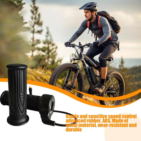 Pair Ebike Throttle Grips Full Twist Waterproof 3 Pin Connector Universal Handlebar Grip For E Bike Motorcycle Scooter Speed Controller And Accelerator