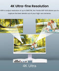4K display of 8 Channel PoE NVR System With 4K Recording, H.265 Surveillance Recorder, Built-In PoE Switch, highlighting resolution