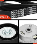 Serpentine Belt Drive Kit with Tensioner For Chevy Pontiac Saturn Cars 2005 2012 Malibu Classic G6 Solstice Aura Sky 2.0L 2.2L 2.4L