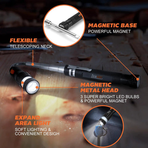 Flexible Magnetic Pickup Tool With Led A Handy Dad Gift For Fathers Day Great For Car Repair DIY Projects And Home Improvement From Daughter The Perfect Gift Idea For Men Who Want Nothing And Still Love Practical Handy Gadgets