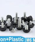 Heavy Duty Threaded Leveling Feet Set Screw In Adjustable Furniture Levelers For Chairs And Tables 4 Pieces M6 And M8 Thread Sizes