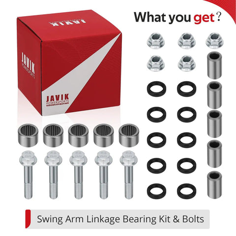 Honda TRX 400EX TRX400X Beefy Swing Arm Linkage Bearing Kit And Bolts For 1999 To 2014 ATV With Heavy Duty Metal Construction OEM Spec 27-1048 includes bearings, bolts, nuts, and oil seals