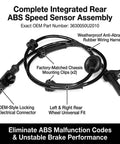 Top Shelf Rear Left Abs Wheel Speed Sensor Oem Replacement For Heyue Anti Lock Brake System showing wiring harness and connectors.