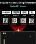 Industrial-grade scanning performance showcasing various barcode types on Eight Inch Rugged Tablet With Integrated 2D Barcode Scanner And Android 13 System Offering Rock Solid Durability And Ip65 Water Resistance For Logistics Crews Seeking Heavy Duty Mobile Tech.