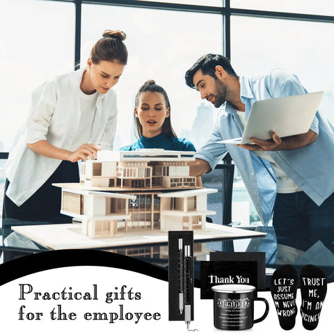 Engineer Gift Set For Men Includes 12 Oz Enamel Mug Socks Ballpoint Pen With Gift Box Thank You Card And Envelope Dope Gift