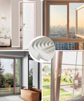 V Shaped Foam Weatherstripping Door Seal Strip 19.7 Feet White Self Adhesive Draft Stopper for various door and window gaps