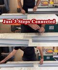 Guide Rail Connector Set For Track Saws Self Aligning Keeps Rails Straight For Long Cuts Fits Integrated TSlots And Most Rail