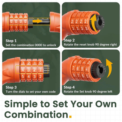 How to use the Lock Up Your Ride With This 4 Foot Cable Lock A Tough As Nails Half Inch Resettable Combination Lock steps guide