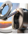 MagSafe Phone Holder For Air Travel Compact Travel Gadget For iPhone 12 13 14 15 16 with airplane window in background