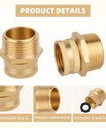 Brass Garden Hose Adapter Three Quarters GHT Female To One NPT Male Swivel Connector Reducer For Outdoor Irrigation And Watering Systems No Fuss Leak Free Quick Fit Heavy Duty Hook Up Fits Most Hoses Sprinklers And Tools, brass adapter with washer