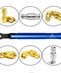 Pro Grade SMA Torque Wrench for RF Connectors 8 in lbs torque with SMA adapters displayed