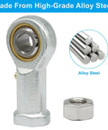 PHSB6 Female Rod End Bearing 3 Eighth Inch Bore 2 Pack Alloy Steel Corrosion Resistant Industrial Grade Joint For Linkage And Machinery Applications For All Systems, alloy steel