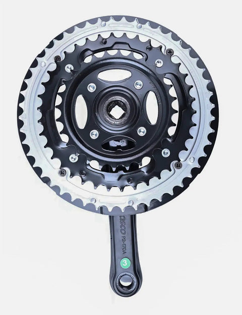 MTB Crankset For Mountain Bikes 170mm Square Taper 9 16 Inch Chainring Set Front Sprocket 18 21 24 Speed Compatible Tough Steel