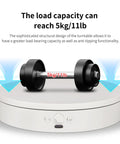 Foxvee 7.87 Inch White Motorized Rotating Display Stand 360 Silent Spinning Turntable adjustable load capacity 5kg