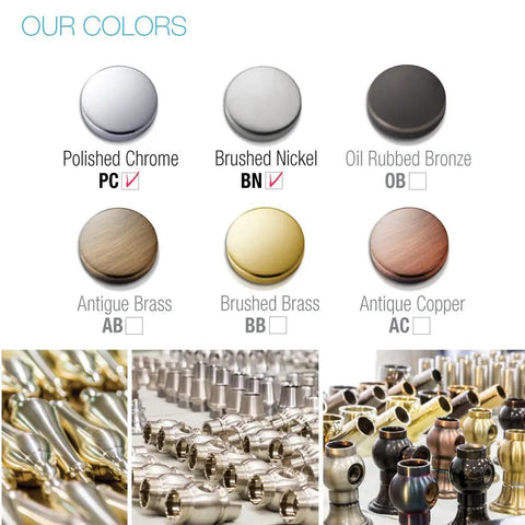 Color options for Brushed Nickel Kitchen Faucet AYRPO-972-BN With Easy Install, High Arc Pull-Down Sprayer, and others.