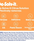 Infographic listing stains removed by Citrus Solution Stain Remover for Almost Any Surface, Organic Formula, No Water or Toxic Vapors.