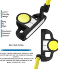 Gold TP JR Junior Golf Club Set putter for kids, yellow alignment aid, right-handed, enhancing confidence and distance control.