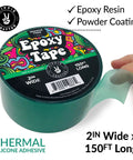 Resin Tape For Epoxy Molding And Mold Release No Mess Easy Peel UV Resistant Thermal Adhesive, 2in x 150ft, in hand