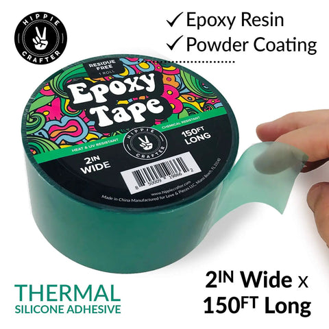 Resin Tape For Epoxy Molding And Mold Release No Mess Easy Peel UV Resistant Thermal Adhesive, 2in x 150ft, in hand