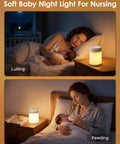 Colorful Baby Night Light For Nursery And Kids Room With 10 Colors And 8 Dimmable Levels, Remote And Touch Control