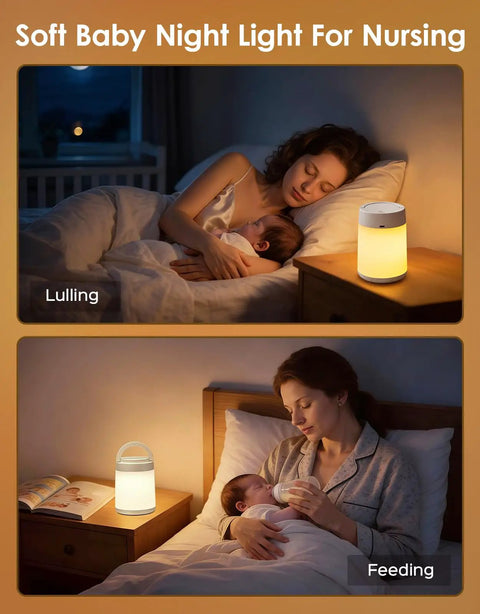 Colorful Baby Night Light For Nursery And Kids Room With 10 Colors And 8 Dimmable Levels, Remote And Touch Control